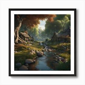 By The Stream Art Print