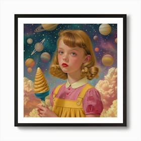 Ice Cream Girl Art Print