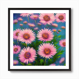 Aster Flowers 5 Art Print