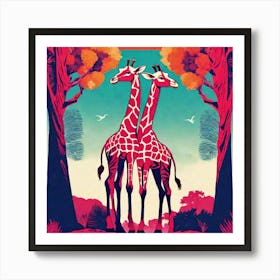 Giraffes Art Print