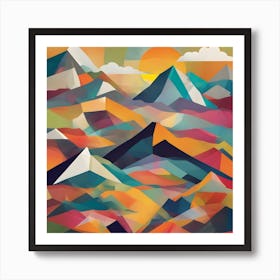 Abstract Mountain Landscape 4 Art Print