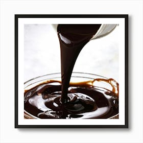 Pouring Chocolate Sauce 1 Art Print