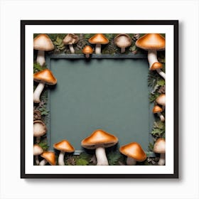 Frame Of Mushrooms 15 Art Print