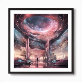 Futuristic Living Room Art Print