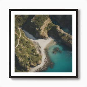 Aerial View Of A Cliff Art Print