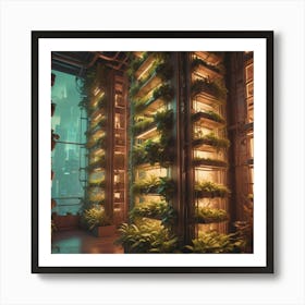 Futuristic Green Wall Art Print