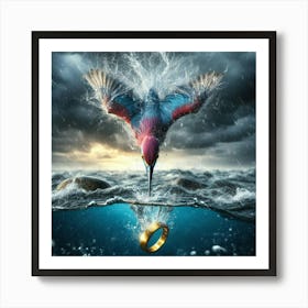 Ring In The Water Art Print