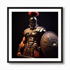 Empire's shield, the valor of the Roman Warrior Art Print