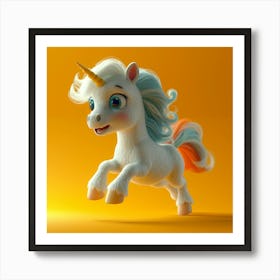 Unicorn 3d 2 Art Print