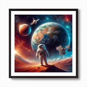 Space Selfie Art Print