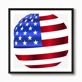 America Usa United States Flag Art Print