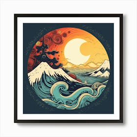 Azure Waves Art Print