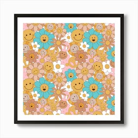 Smiling Face Flowers Art Print