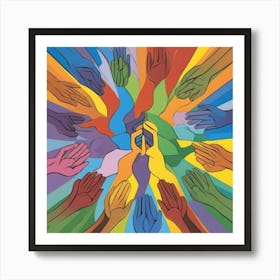 Peace Hands Art Print