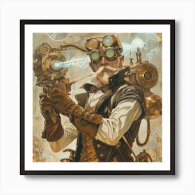 Steampunk Man Art Print