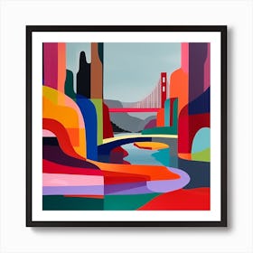 Abstract Travel Collection San Francisco Usa 5 Art Print