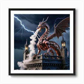 Lightning Dragon Art Print