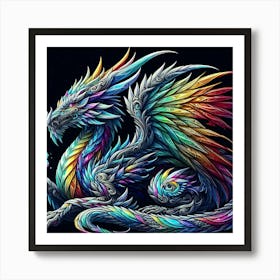 Rainbow Dragon 1 Art Print