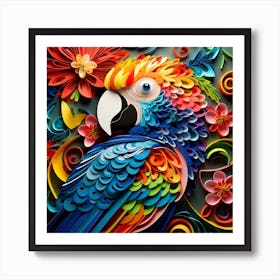 Colorful Parrot Art Print