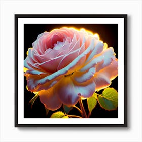 Illuminating A Delicate Princess Garden Roses Bouquet 3 Art Print