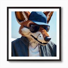 Fox In Sunglasses Art Print