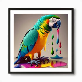 Colorful Parrot 1 Art Print