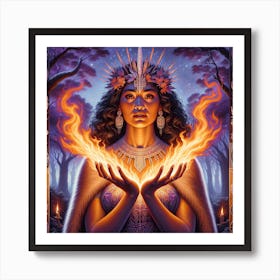 Artiphoria Mahuika Maori Female (1) Art Print