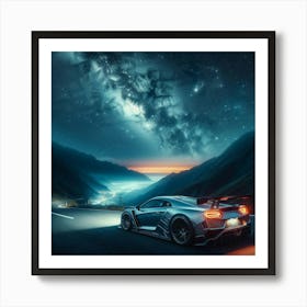 Lamborghini At Night 6 Art Print