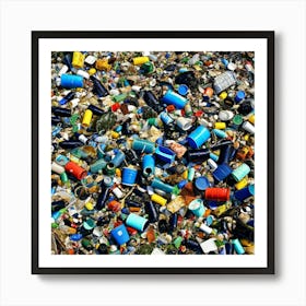 Plastic Waste In The Ocean 1 Art Print