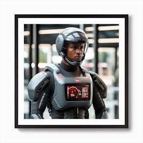 Futuristic Man In Suit 20 Art Print