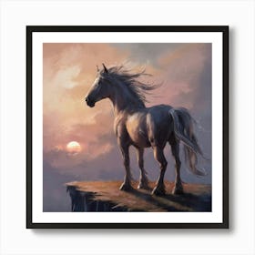 Sunset Horse 57 Art Print