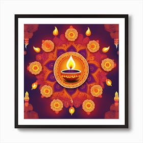 Diwali Greeting Card Art Print