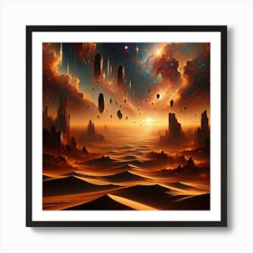 Space Landscape 1 Art Print