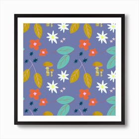 Autumn Leaves Fabric Art Print