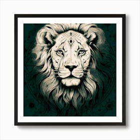 Lion Head 3 Art Print