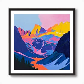 Colourful Abstract Rocky Mountain National Park Usa 1 Art Print