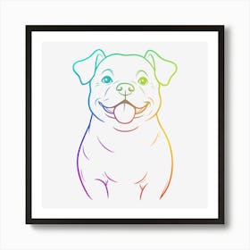 Rainbow Bulldog 1 Art Print