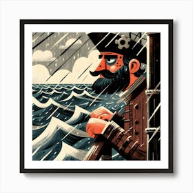 Pirate On A Ship 1 Art Print