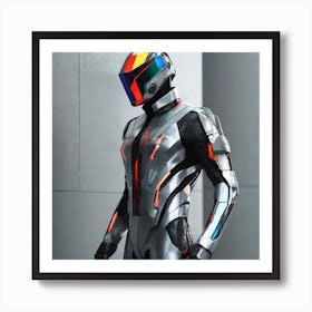 Futuristic Man In Suit 11 Art Print