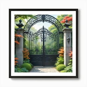 Gate To The Garden 3 Art Print