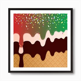 Ice Cream Background 2 Art Print