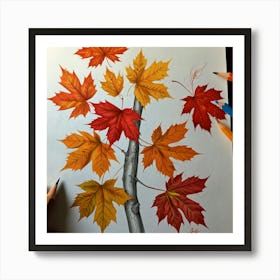 Autumn Leaves 15 Art Print