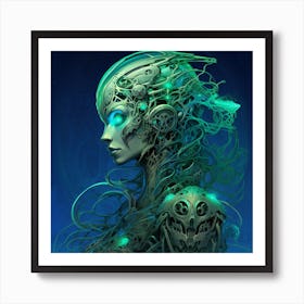 Cybernetic Woman Art Print