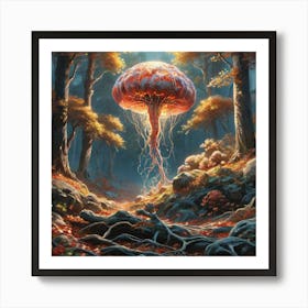 Jellyfish In The Woods Art Print