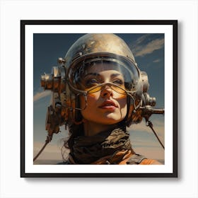 Richardvachtenberg 8000 Years Woman Facewith A Cosmonaut Helmet 52fe14d4 C901 45ca A6f4 7d3364812279 Art Print