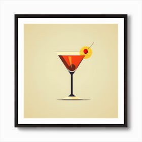 Cocktail Illustration Bar Art Neutral Art Print
