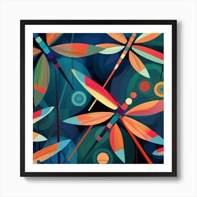 Dragonflies 63 Art Print