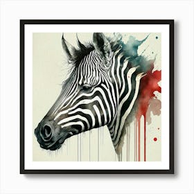 Zebra Hand Art Print