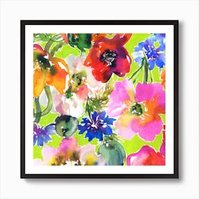 Colorful Poppies 1 Art Print