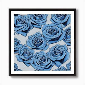 Blue Roses 16 Art Print